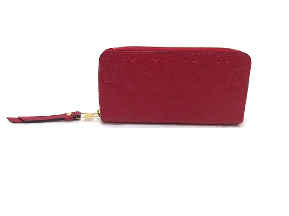 LOUIS VUITTON Zippy Wallet Monogram Empreinte Cerise Red